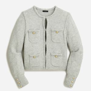 J.Crew 'Odette' Grey Lady Sweater-Jacket Size M